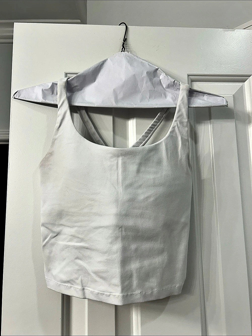Halara Strappy Back Tank White Athletic Tank Top